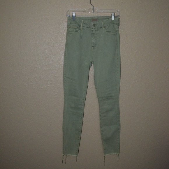 Sz 27 Mother High Waisted Looker Ankle Fray Trespassing Skinny Jeans - Picture 1 of 8